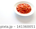 白背景のトマトスープパスタ 141360051
