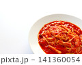 白背景のトマトスープパスタ 141360054