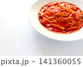白背景のトマトスープパスタ 141360055