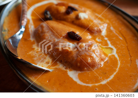 Malai kofta with cashew nut paste and dried fruit closeup Malai kofta with cashew nut paste and dried fruit closeup 141360603
