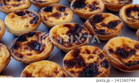 Pastel de nata Portuguese cakes 141360744