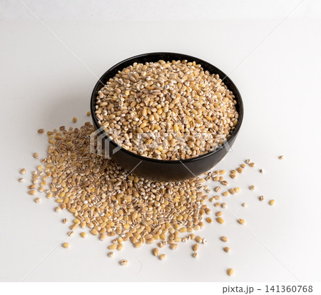 Wheat Grains Isolated, Barley Pile, Dry Cereal Seeds for Bread 141360768