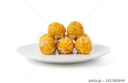 Ladoo, laddu or bundi laddoo is Indian sweet Diwali food. This is boondi ladoo balls Ladoo, laddu or bundi laddoo is Indian sweet Diwali food. This is boondi ladoo balls 141360844