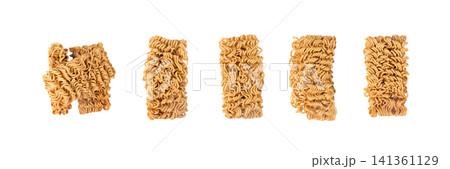Raw Instant Rye Noodles Isolated, Dry Ramen Noodle, Uncooked Korea Vermicelli, Fast Chinese Pasta Raw Instant Rye Noodles Isolated, Dry Ramen Noodle, Uncooked Korea Vermicelli, Fast Chinese Pasta 141361129
