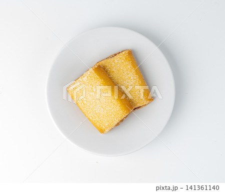 Fig roll bar, square sugar cookies with fruit filling isolated Fig roll bar, square sugar cookies with fruit filling isolated 141361140