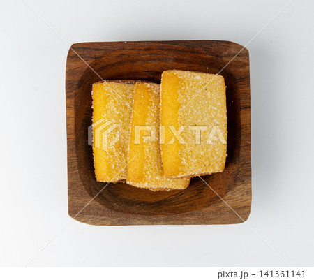 Fig roll bar, square sugar cookies with fruit filling isolated Fig roll bar, square sugar cookies with fruit filling isolated 141361141