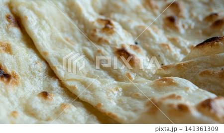 Indian Flat Bread Closeup. Traditional Flatbread 141361309