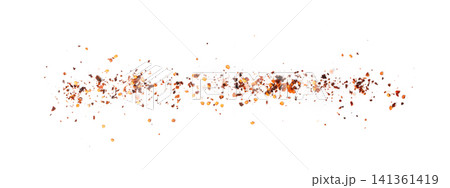 Dry chili pepper isolated, red chilly spice Dry chili pepper isolated, red chilly spice 141361419