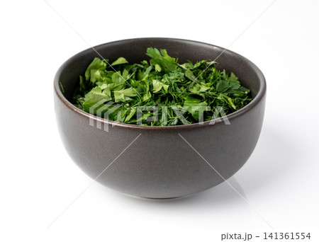 Fresh chopped herbs isolated Fresh chopped herbs isolated 141361554