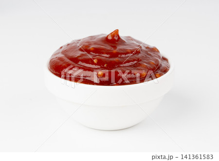 Bbq sauce splash isolated, barbecue ketchup stain Bbq sauce splash isolated, barbecue ketchup stain 141361583