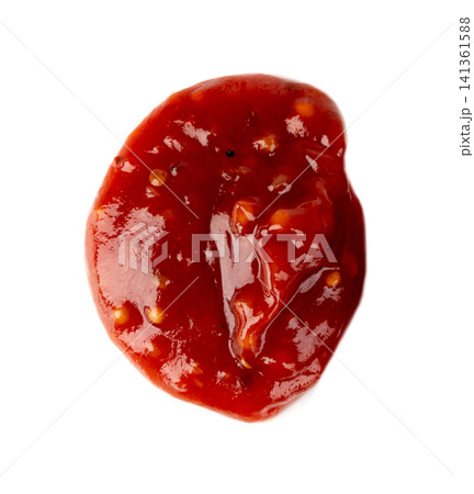 Bbq sauce splash isolated, barbecue ketchup stain Bbq sauce splash isolated, barbecue ketchup stain 141361588