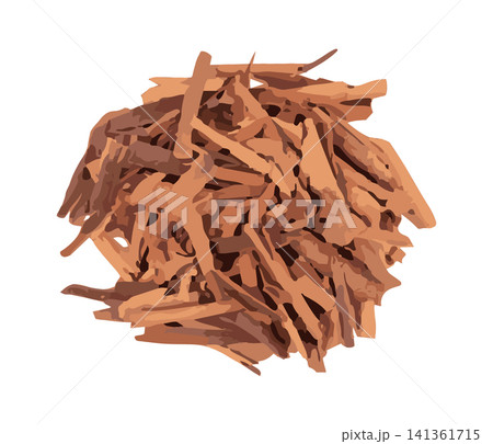 Broken ceylon cinnamon pile silhouette Broken ceylon cinnamon pile silhouette 141361715