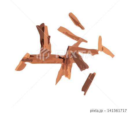 Broken ceylon cinnamon pile silhouette 141361717