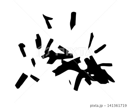 Broken ceylon cinnamon pile silhouette Broken ceylon cinnamon pile silhouette 141361719