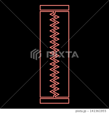 Neon chewing gum bubble Chew sheet red color vector illustration image flat style Neon chewing gum bubble Chew sheet red color vector illustration image flat style 141361955