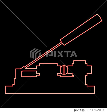 Neon nut cracker nutcracker red color vector illustration image flat style Neon nut cracker nutcracker red color vector illustration image flat style 141362004