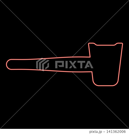 Neon nut cracker nutcracker red color vector illustration image flat style 141362006