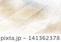 淡いベージュと白が重なる、和モダンな幾何学模様の抽象背景素材 141362378