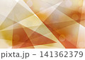 赤と黄色が重なる、秋を感じる和モダンな幾何学模様の抽象背景素材 141362379