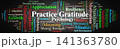 Practice Gratitude Word Cloud. Essential Terms on Mindfulness Emotional Well-being and Positive Cognitive Reframing for Personal Growth 141363780