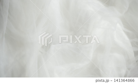 ファブリック　背景素材　白　white　ホワイト　衣装　飾りつけ　テキストスペース　仮想空間 141364866