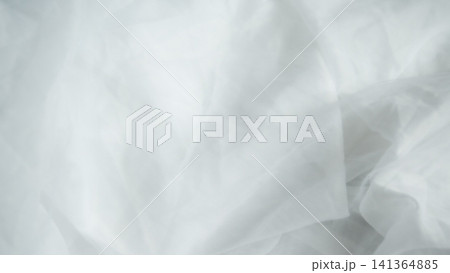 ファブリック　背景素材　白　white　ホワイト　衣装　飾りつけ　テキストスペース　仮想空間 141364885