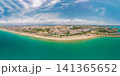 Panoramic aerial view of Tarragona coastline and Mediterranean Sea in Spain 141365652