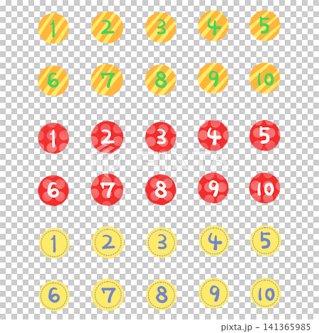 Number icon illustrations Number icon illustrations 141365985