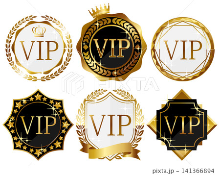 高級感のあるVIPバッジ6種セット ゴールド 高級感のあるVIPバッジ6種セット ゴールド 141366894