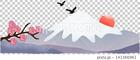 mount fuji with cherry blossoms mount fuji with cherry blossoms 141366961