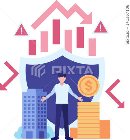 Businessman Managing Business Risks Protection Businessman Managing Business Risks Protection 141367106
