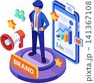 Isometric Personal Branding Strategy with Business Professional 141367108