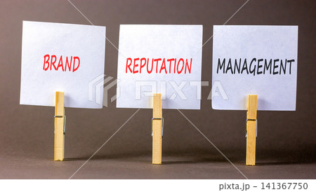 Brand reputation management words symbol. Concept words Brand reputation management on beautiful white papers. Beautiful grey background. Business brand reputation management concept. Copy space. Brand reputation management words symbol. Concept words Brand reputation management on beautiful white papers. Beautiful grey background. Business brand reputation management concept. Copy space. 141367750