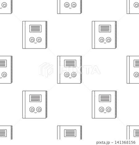 outline school notebook seamless pattern outline school notebook seamless pattern 141368156