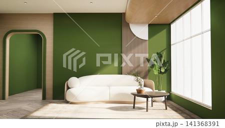 Minimalist Green Living Room Interior Design have sofa modern and decoration. 3D rendering Minimalist Green Living Room Interior Design have sofa modern and decoration. 3D rendering 141368391