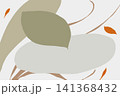 北欧風　秋のボタニカル背景 141368432