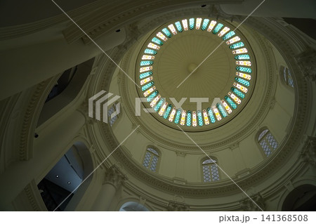 Grand Architectural Dome with Stained Glass Window 141368508