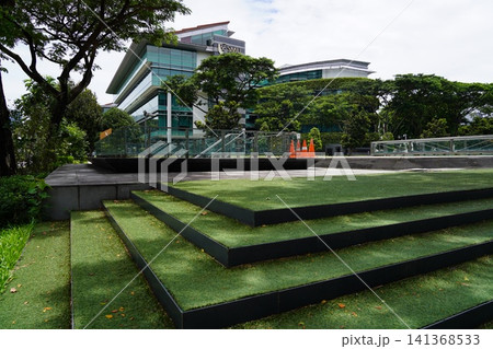 Modern university campus building with green architecture Modern university campus building with green architecture 141368533