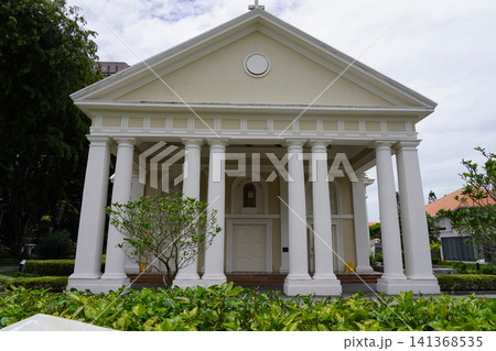 Historic Colonial Church Building with Grand Columns Historic Colonial Church Building with Grand Columns 141368535