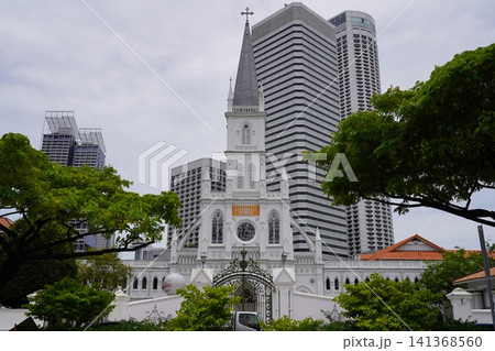 St Andrews Cathedral Singapore Iconic Landmark with Skyscrapers St Andrews Cathedral Singapore Iconic Landmark with Skyscrapers 141368560