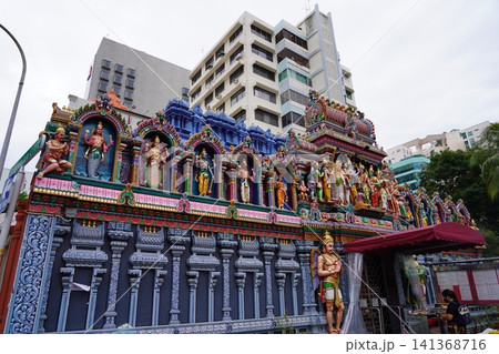 Vibrant Hindu Temple Architecture City Scene 141368716