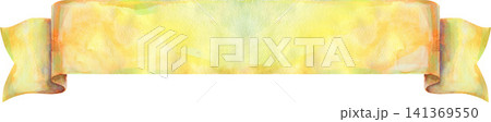 Watercolor yellow lemon ribbon Watercolor yellow lemon ribbon 141369550