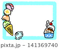アイス風クラゲのフレーム 141369740