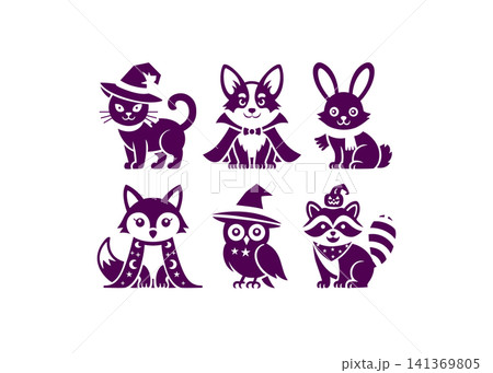 Cute Halloween Animal Costume Character Elements 141369805