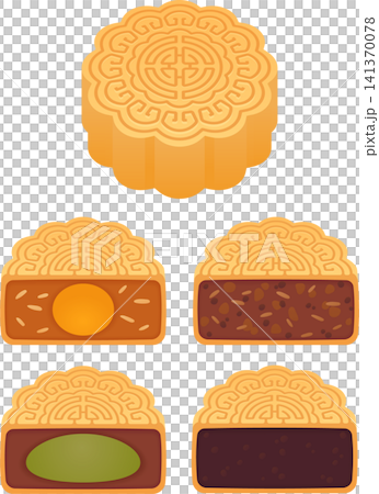 Mooncakes with different fillings Mooncakes with different fillings 141370078