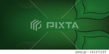 Dark green luxury horizontal banner texture featuring elegant corner shapes and mesh pattern Dark green luxury horizontal banner texture featuring elegant corner shapes and mesh pattern 141371107