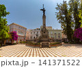 Historic monument in a city square of Cadiz, Andalusia, Spain 141371522