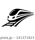 High Speed Train Silhouette Vector Icon 141371823