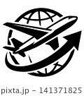 Global Air Cargo Logistics Airplane Vector Logo 141371825