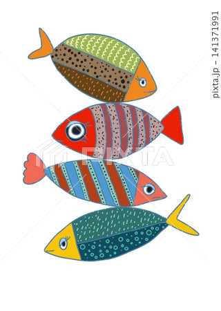 Decorative Fish Illustration Set Decorative Fish Illustration Set 141371991